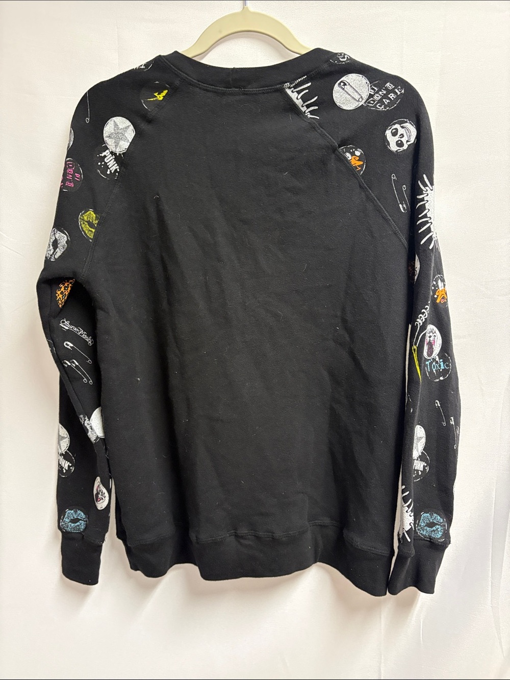 Lauren Moshi Looney Tunes Daffy Duck I'm A Mess I Don't Care Sweatshirt Size XS - Picture 3 of 5